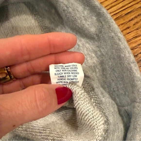 Abercrombie & Fitch Gray Deep V Neck Hoodie, A&F Sweatshirt Y2K - Picture 8 of 9